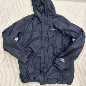 Columbia Black Hooded Rain Jacket